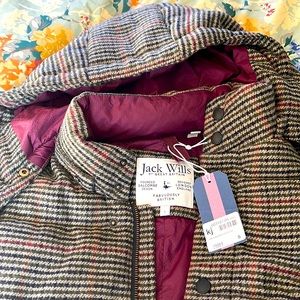 Brand new with tags plaid check Jack Wills puffer coat. British.